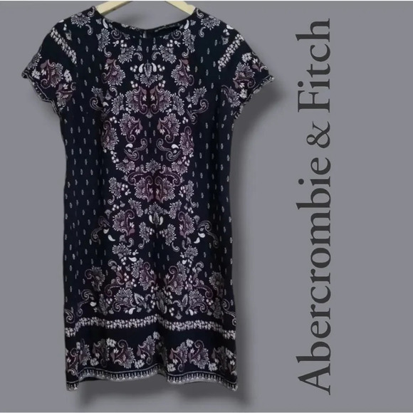 Abercrombie & Fitch women's multicolor paisley pattern short sleeve dress - xsp - Picture 9 of 9